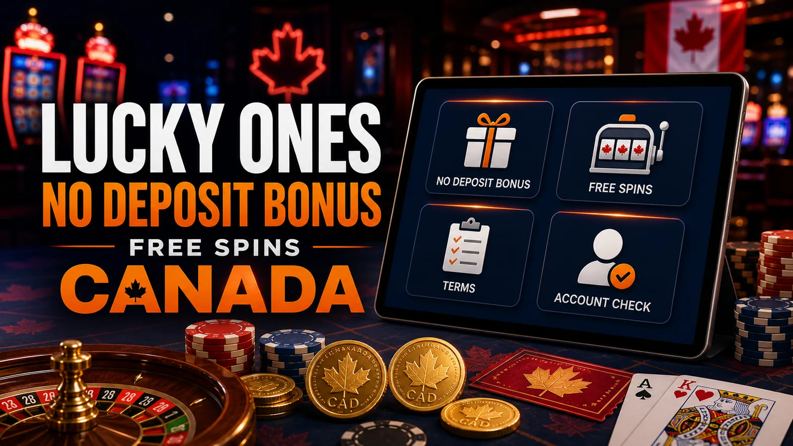 Lucky Ones No Deposit Bonus Canada content banner for Canadian players