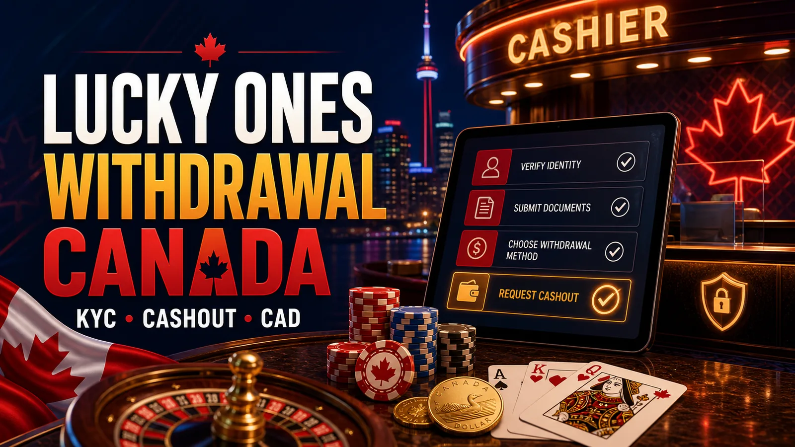 Lucky Ones Casino Withdrawal Guide content banner for Canadian players